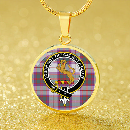 MacKintosh Artefact Weathered Tartan Crest Circle Necklace