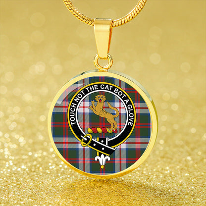 MacKintosh Dress Modern Tartan Crest Circle Necklace