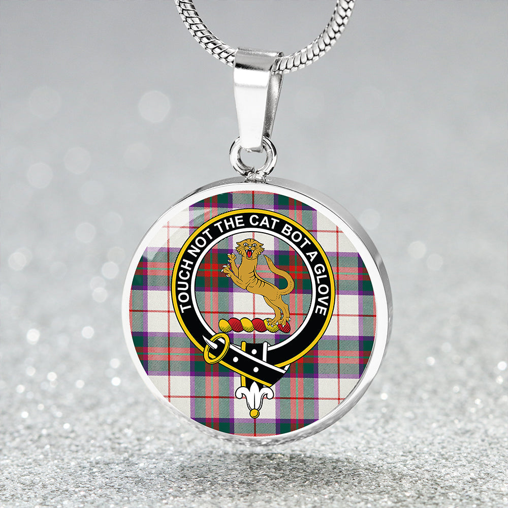 MacKintosh Dress #2 Modern Tartan Crest Circle Necklace