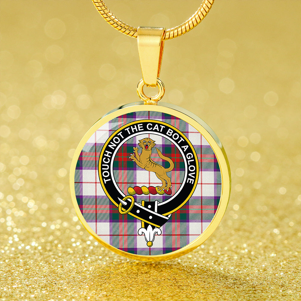 MacKintosh Dress #2 Modern Tartan Crest Circle Necklace