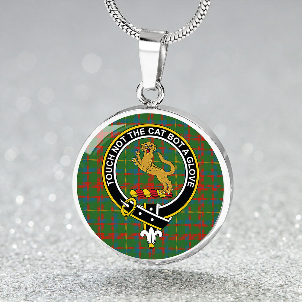 MacKintosh Hunting Ancient Tartan Crest Circle Necklace