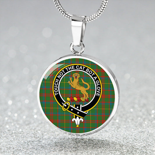 MacKintosh Hunting Ancient Tartan Crest Circle Necklace