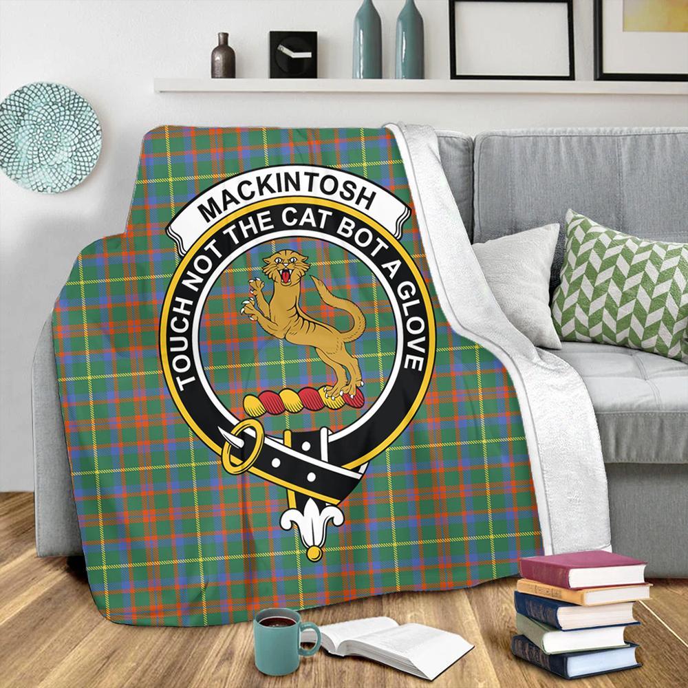 MacKintosh Hunting Ancient Tartan Crest Premium Blanket