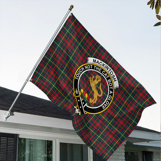 MacKintosh Hunting Modern Tartan Classic Crest House Flag