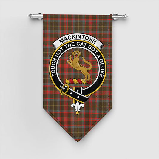 MacKintosh Hunting Weathered Tartan Crest Gonfalon