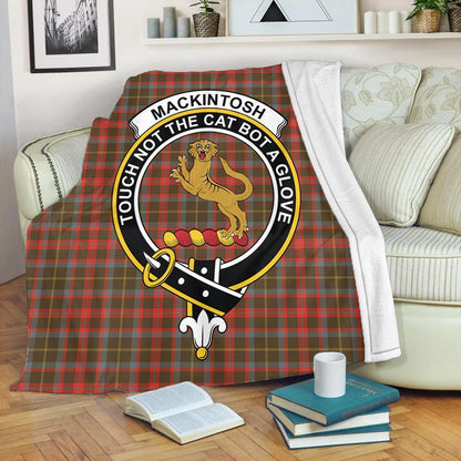 MacKintosh Hunting Weathered Tartan Crest Premium Blanket