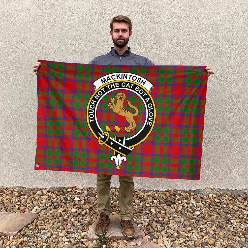 MacKintosh Modern Tartan Classic Crest House Flag