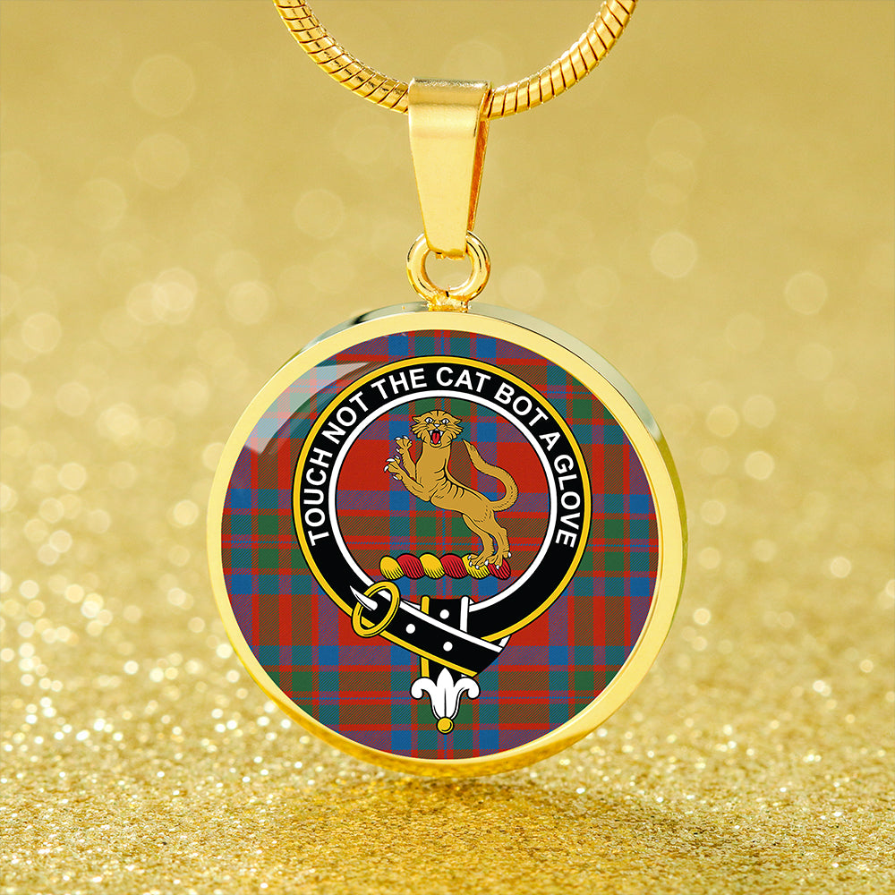 MacKintosh Plaid Ancient Tartan Crest Circle Necklace