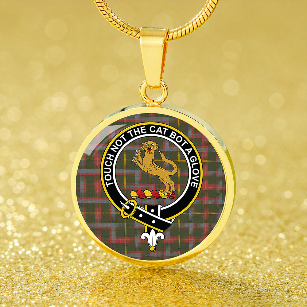 MacKintosh #2 Ancient Tartan Crest Circle Necklace