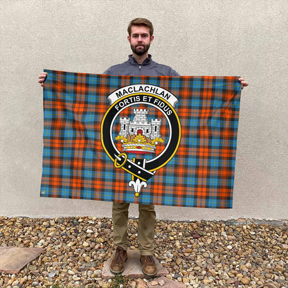 MacLachlan Ancient Tartan Classic Crest House Flag