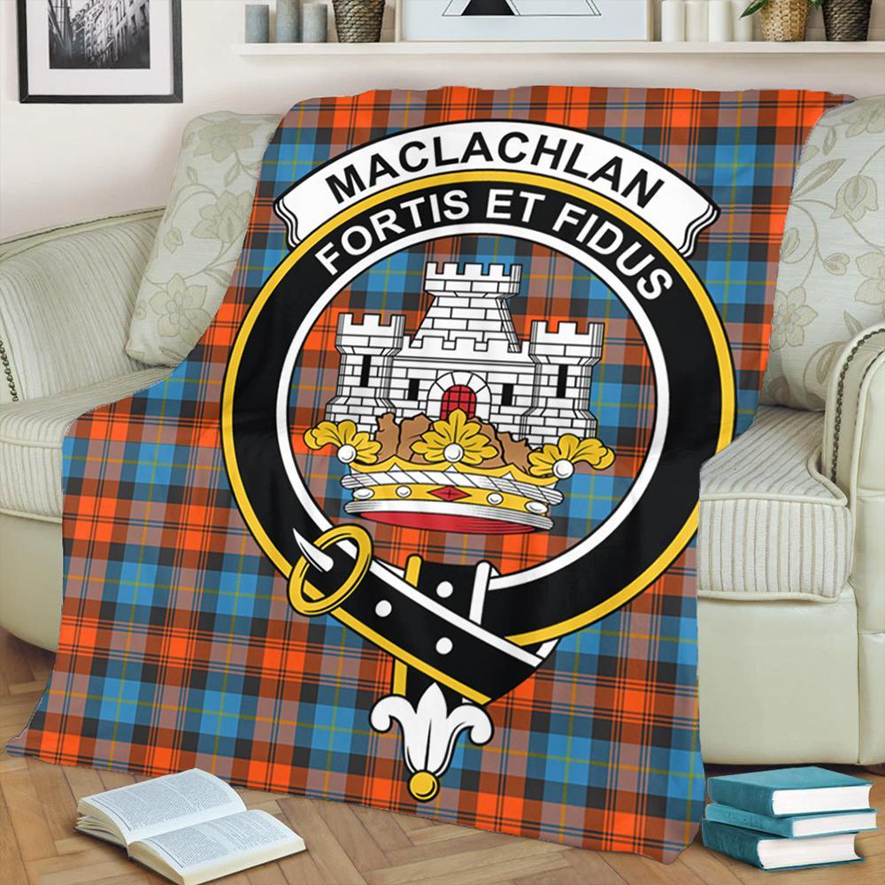 MacLachlan Ancient Tartan Crest Premium Blanket