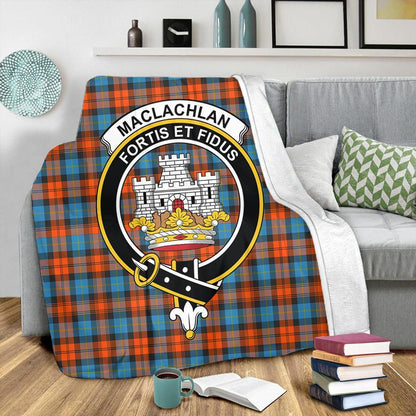 MacLachlan Ancient Tartan Crest Premium Blanket