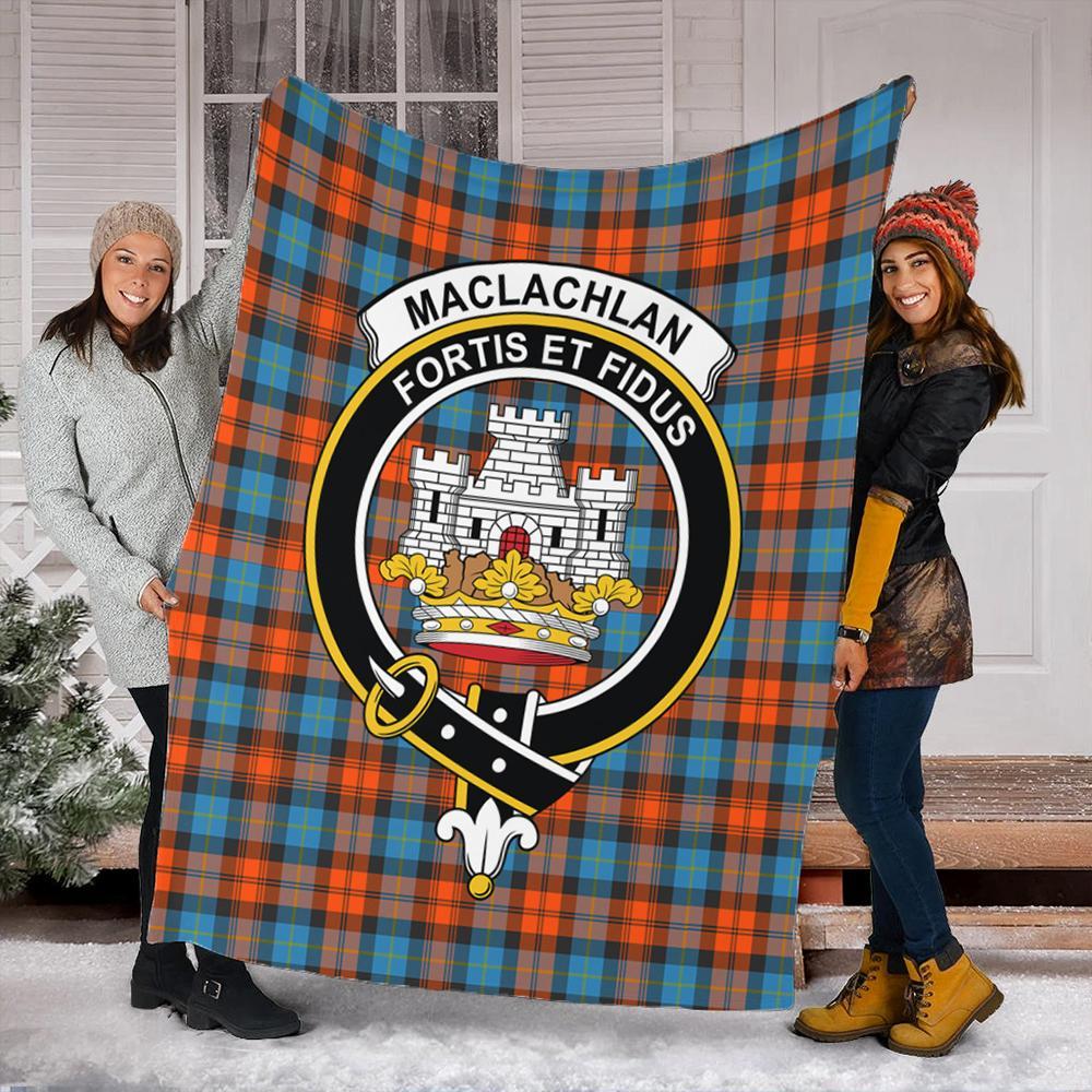 MacLachlan Ancient Tartan Crest Premium Blanket