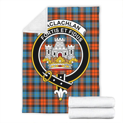 MacLachlan Ancient Tartan Crest Premium Blanket