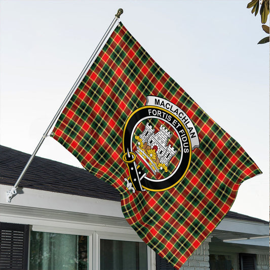 MacLachlan Hunting Modern Tartan Classic Crest House Flag