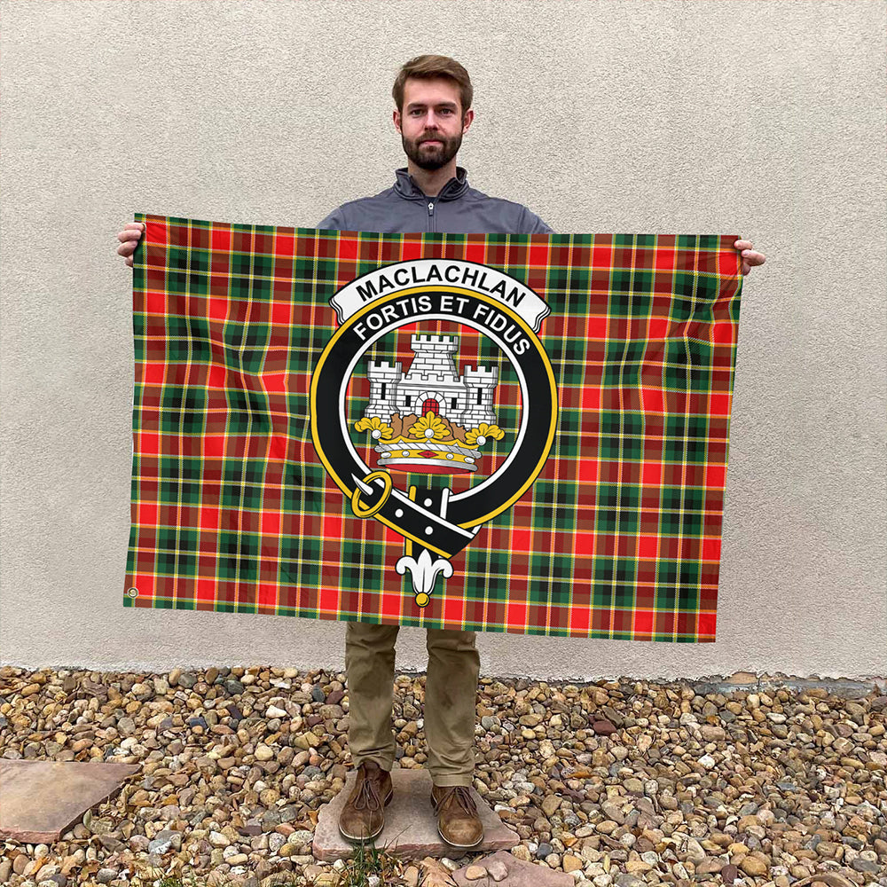 MacLachlan Hunting Modern Tartan Classic Crest House Flag