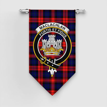 MacLachlan Modern Tartan Crest Gonfalon