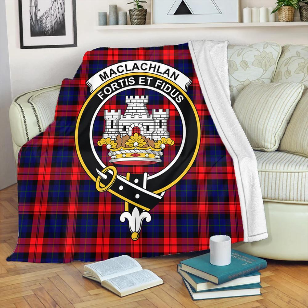 MacLachlan Modern Tartan Crest Premium Blanket