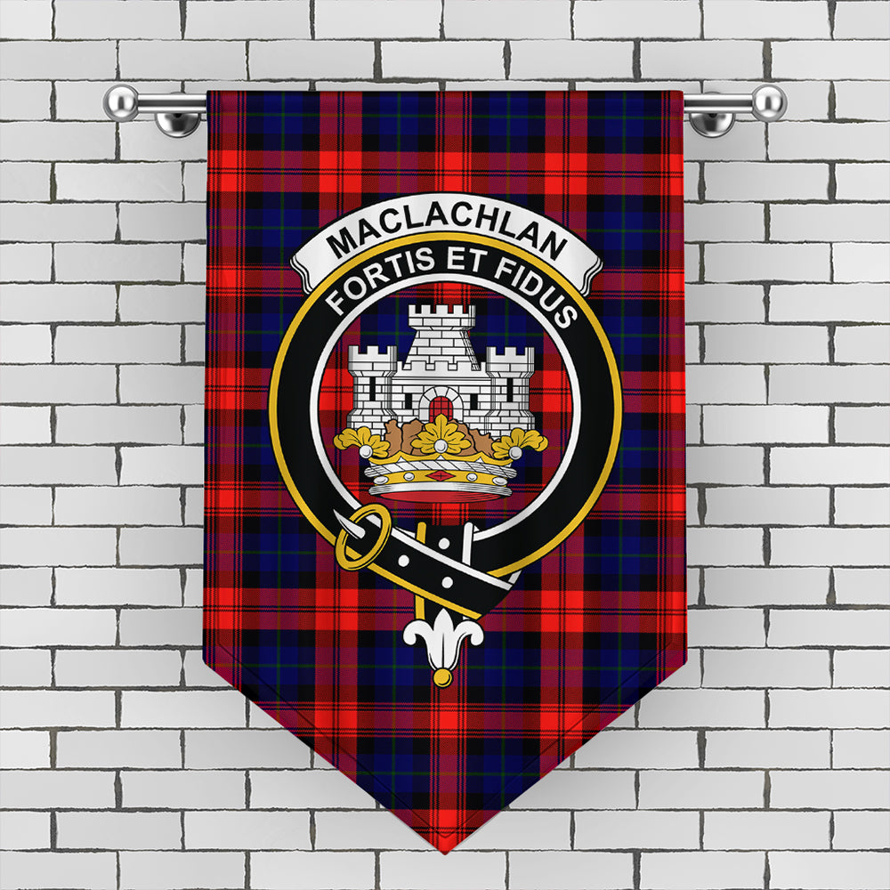 MacLachlan Modern Tartan Crest Gonfalon