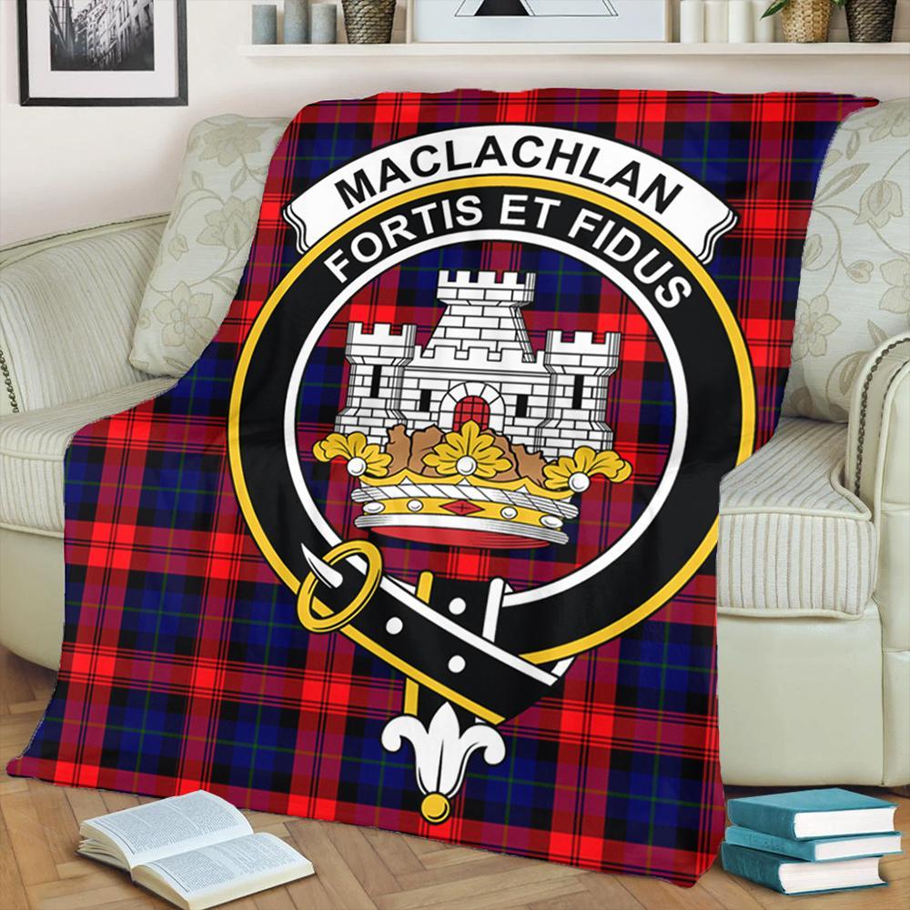 MacLachlan Modern Tartan Crest Premium Blanket