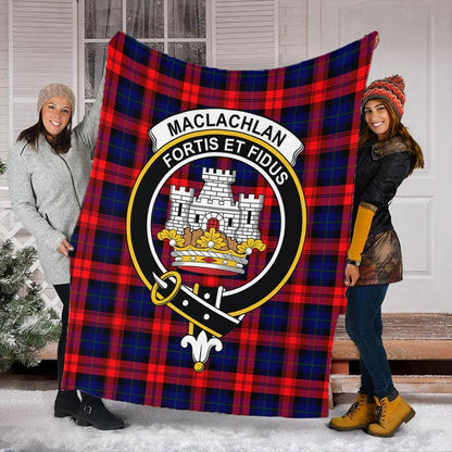 MacLachlan Modern Tartan Crest Premium Blanket