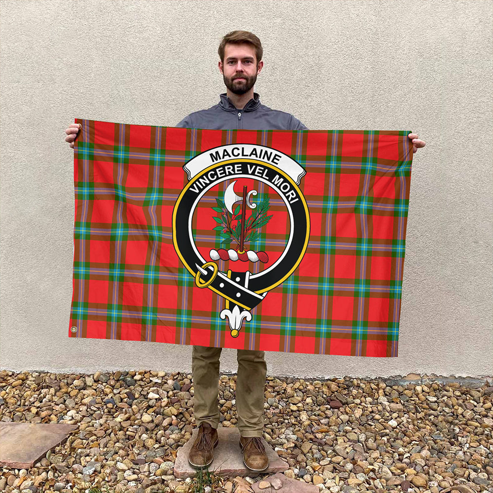 MacLaine of Loch Buie Hunting Ancient Tartan Classic Crest House Flag