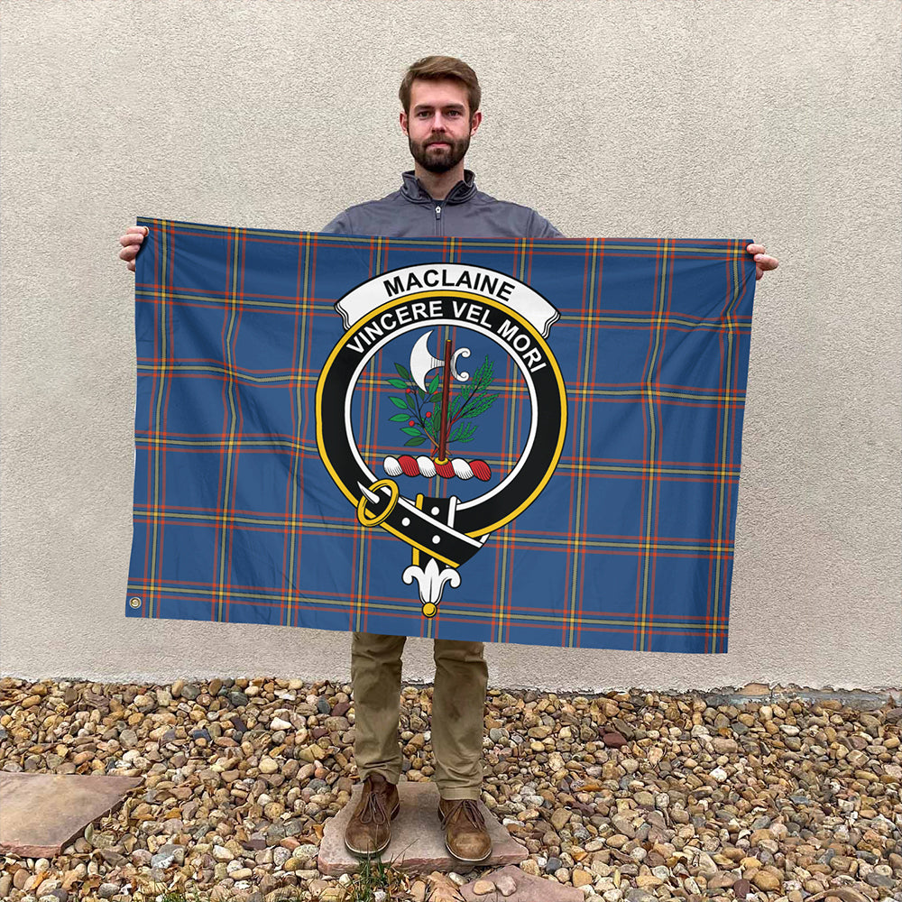 MacLaine of Loch Buie Tartan Classic Crest House Flag