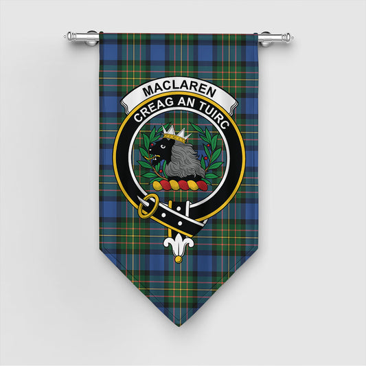 MacLaren Ancient Tartan Crest Gonfalon