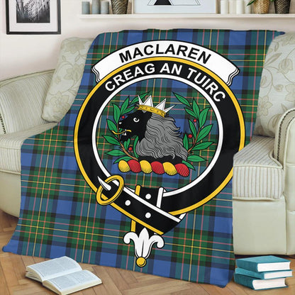 MacLaren Ancient Tartan Crest Premium Blanket