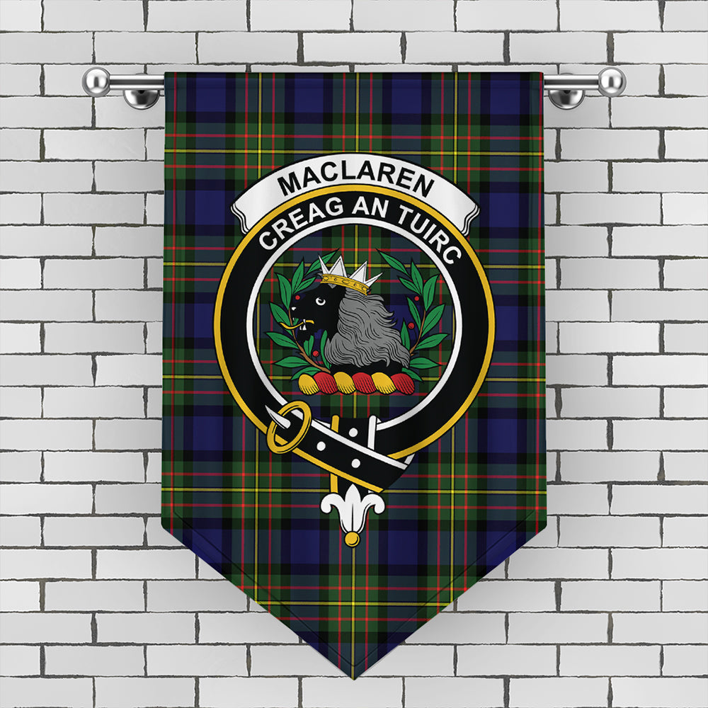 MacLaren Modern Tartan Crest Gonfalon