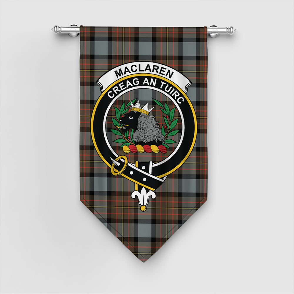 MacLaren Weathered Tartan Crest Gonfalon