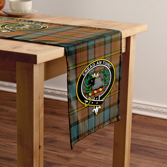 MacLaren Weathered Tartan Crest Table Runner