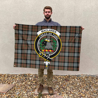 MacLaren Weathered Tartan Classic Crest House Flag