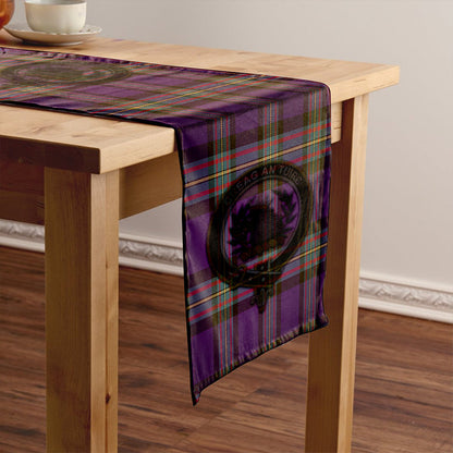 MacLaren of Broich Weathered Tartan Crest Table Runner