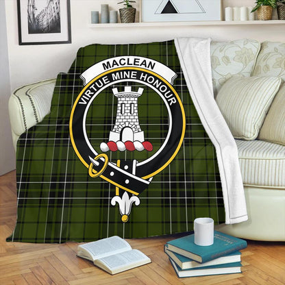 MacLean Hunting Ancient Tartan Crest Premium Blanket