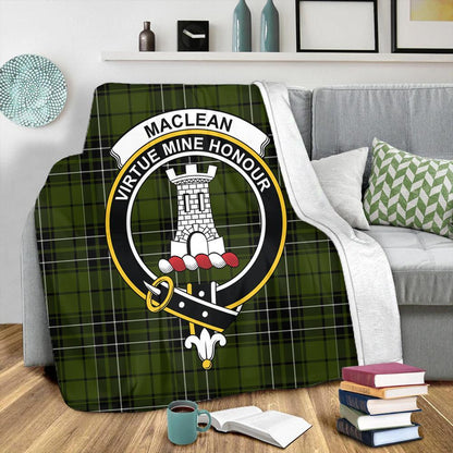 MacLean Hunting Ancient Tartan Crest Premium Blanket