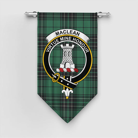 MacLean Hunting Tartan Crest Gonfalon