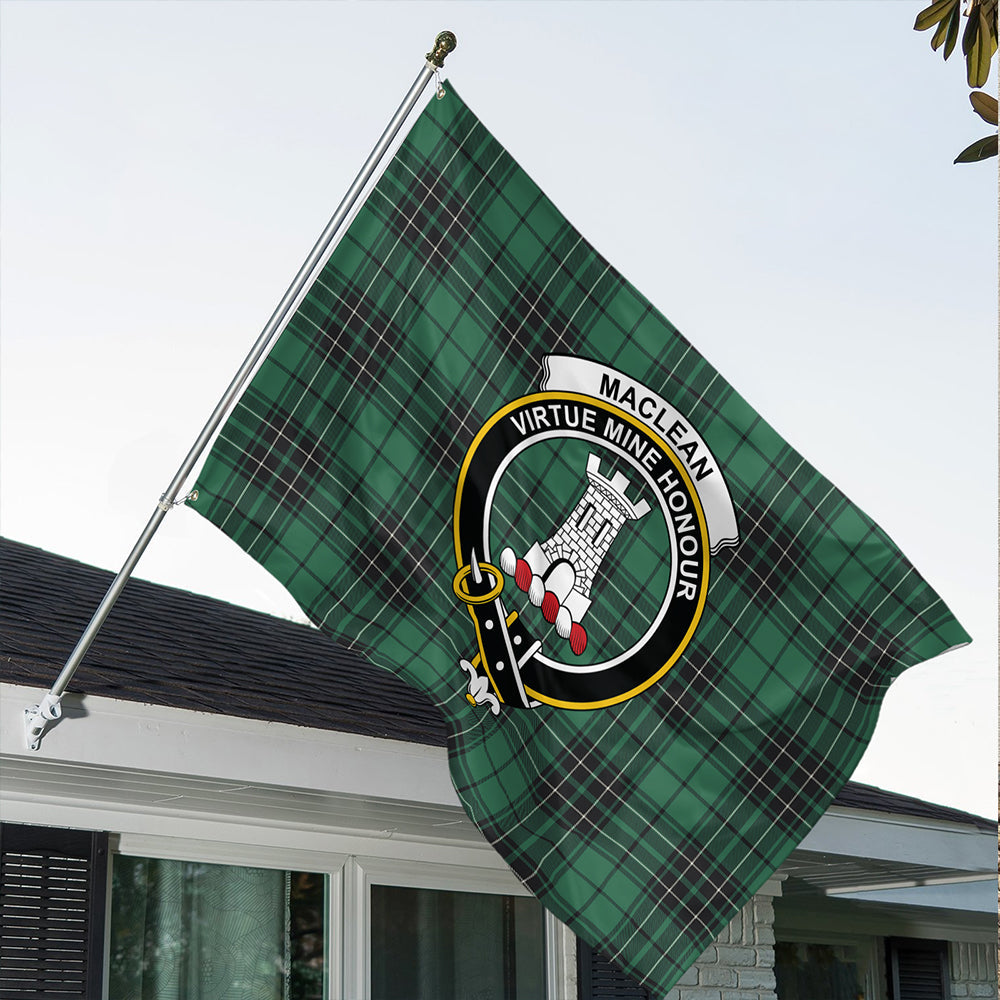 MacLean Hunting Tartan Classic Crest House Flag