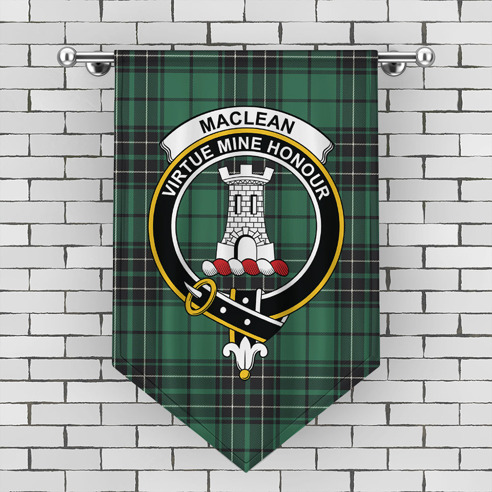 MacLean Hunting Tartan Crest Gonfalon