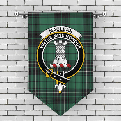 MacLean Hunting Tartan Crest Gonfalon