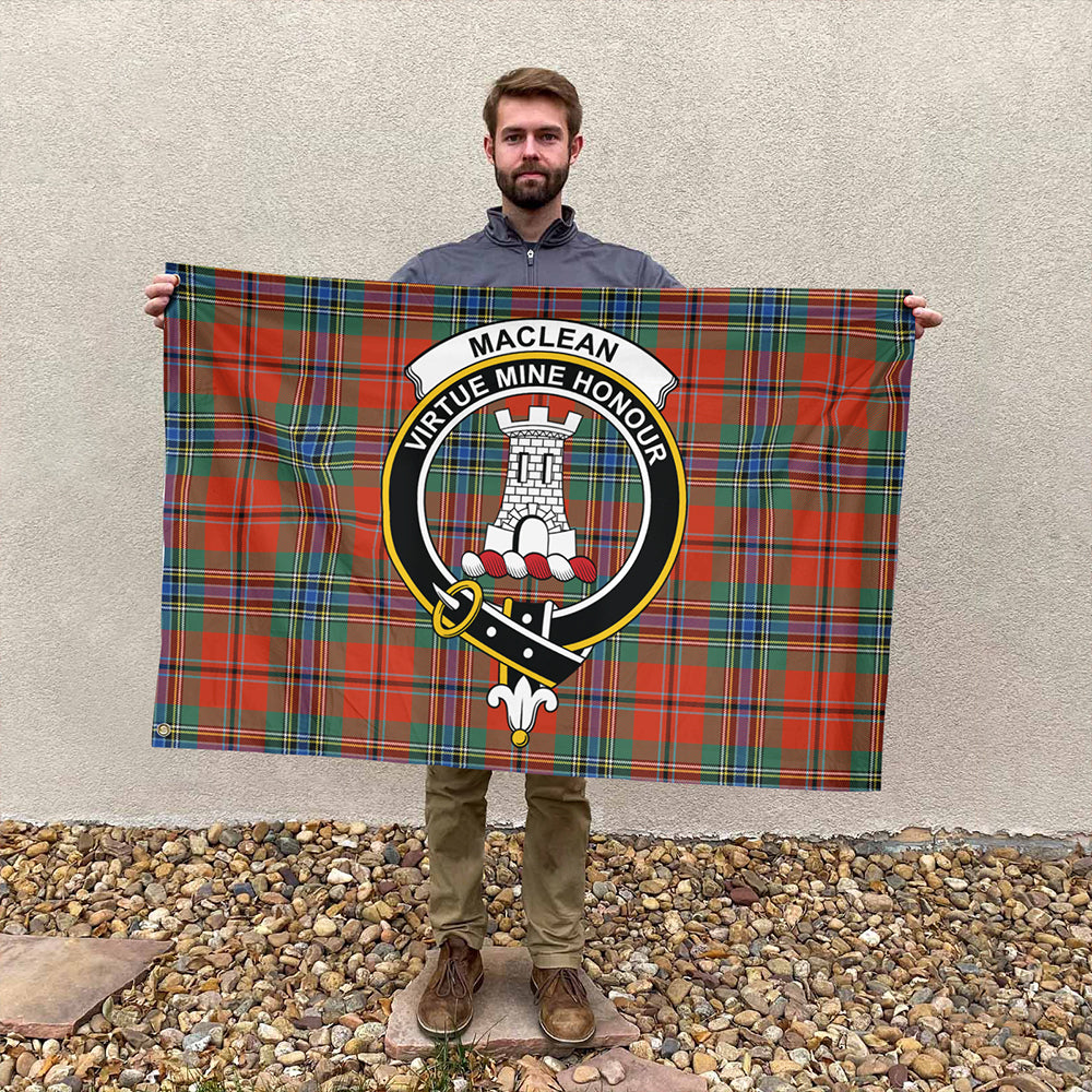 MacLean of Duart Ancient Tartan Classic Crest House Flag