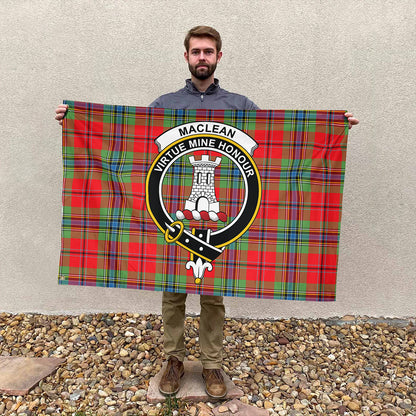 MacLean of Duart Modern Tartan Classic Crest House Flag