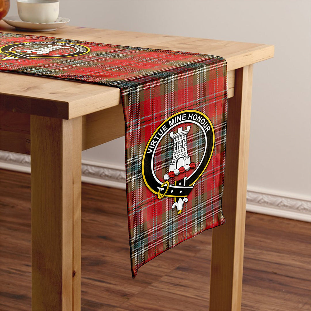 MacLean of Duart Weathered Tartan Crest Table Runner