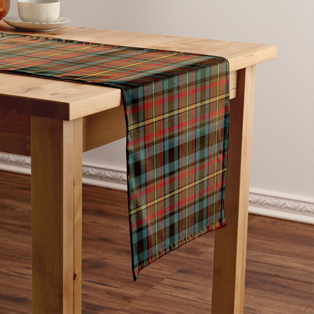 MacLeish Weathered Tartan Crest Table Runner