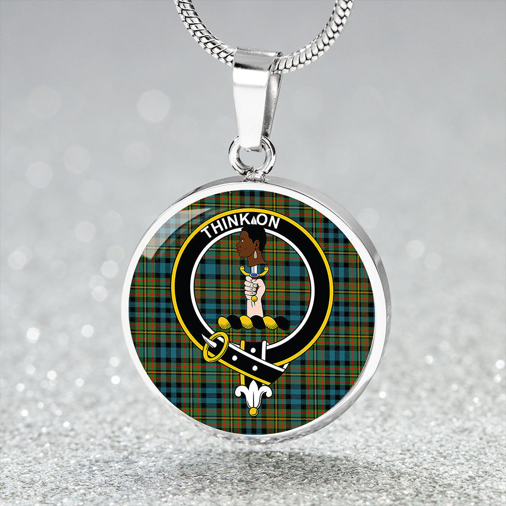 MacLellan Ancient Tartan Crest Circle Necklace