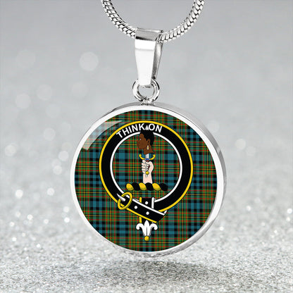 MacLellan Ancient Tartan Crest Circle Necklace