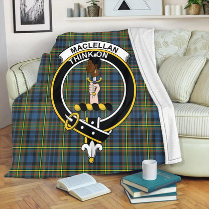 MacLellan Ancient Tartan Crest Premium Blanket