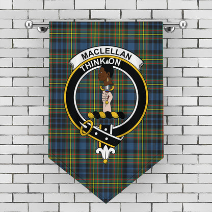 MacLellan Ancient Tartan Crest Gonfalon