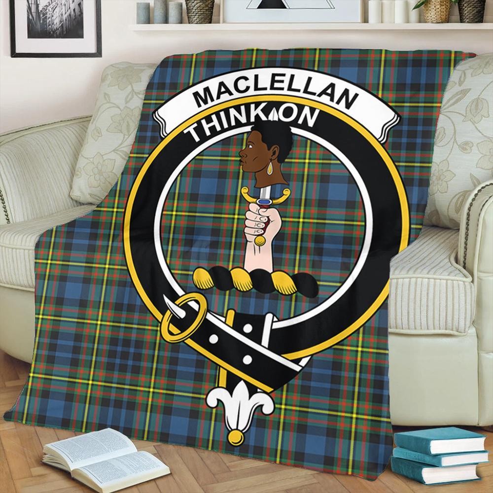 MacLellan Ancient Tartan Crest Premium Blanket