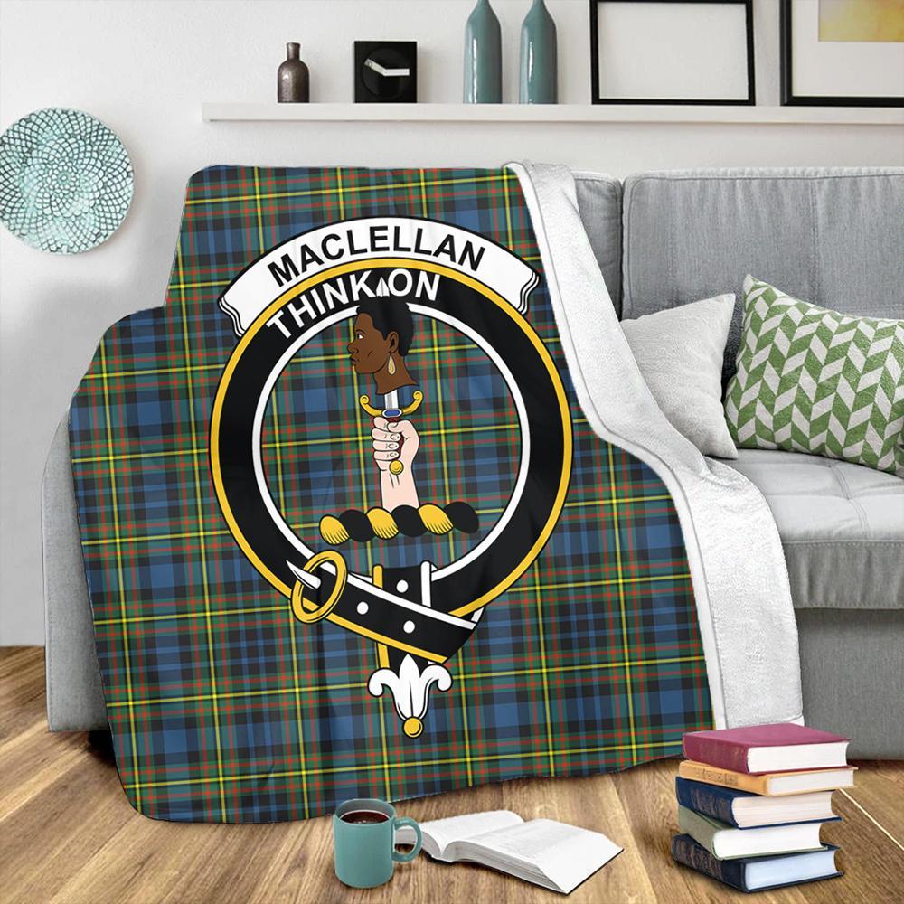 MacLellan Ancient Tartan Crest Premium Blanket